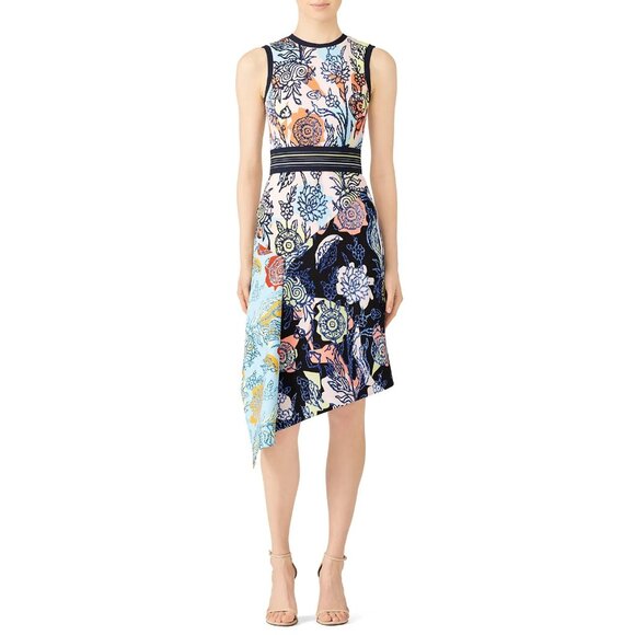 R-98. Peter Pilotto Patchwork Drape Dress - Picture 1 of 1